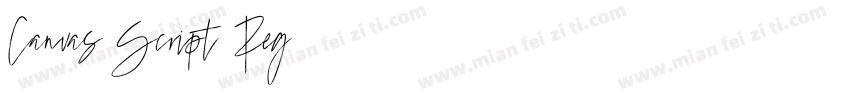Canvas Script Reg字体转换